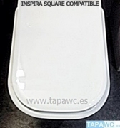 Asiento inodoro INSPIRA SQUARE compatible amortiguado tapawc Roca