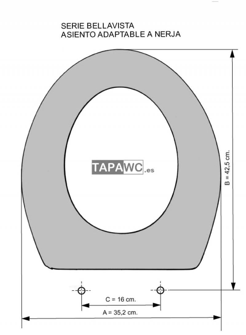 Asiento inodoro NERJA tapawc compatible Bellavista