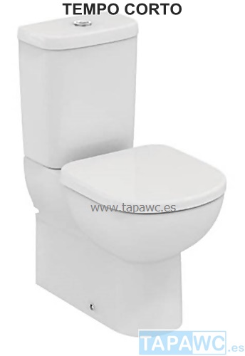 Asiento WC cuadrado madera blanco