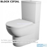 Asiento inodoro BLOCK tapawc compatible Cifial