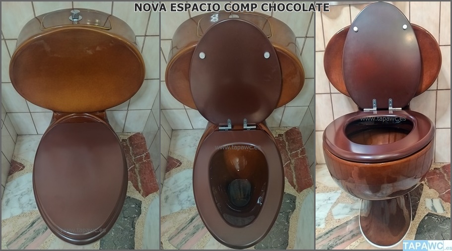 GALA G12120 NOBLE Inodoro Completo Clásico Tapa WC Color Nogal Claro