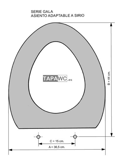 Asiento inodoro SIRIO tapawc compatible Gala