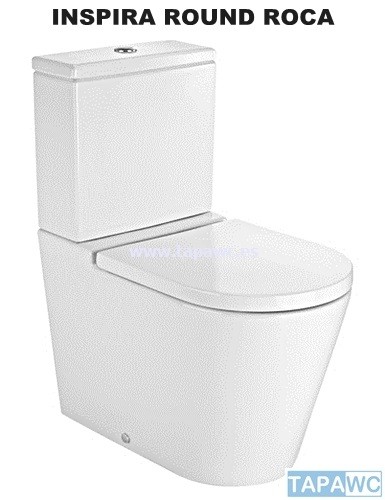 Toilet Roca Victoria muro 3/6 lt con asiento.