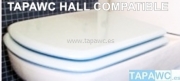 Asiento inodoro HALL SUSPENDIDO d.o.16 AMORTIGUADO tapawc compatible Roca