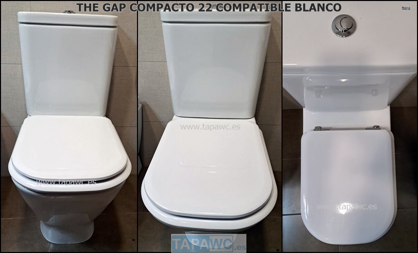 Asiento tapa wc adaptable para el modelo The Gap de Roca.