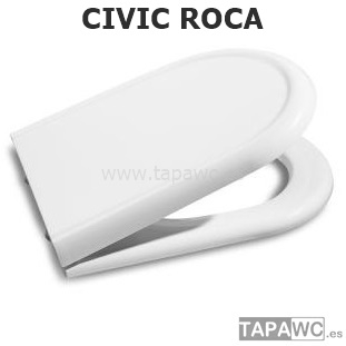 Tapa y aro para inodoro con caída amortiguada - Serie Civic , Color Blanco