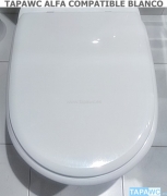Asiento inodoro ALFA tapawc compatible AMORTIGUADO Unisan