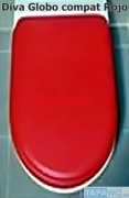 Asiento inodoro DIVA 23 tapawc compatible Globo ROJO (1 Unidad)